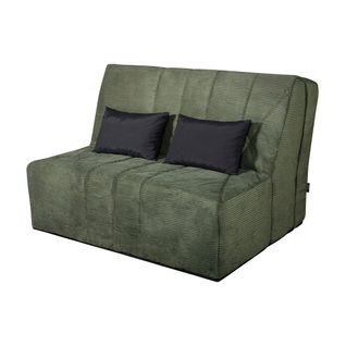Banquette-lit BZ COCON tissu velours vert