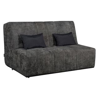 Banquette-lit BZ COCON tissu chenillé anthracite