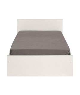 Lit Enfant Scoop L90x L200 Cm Avec 3 Meubles De Rangement - Contemporain - Décor Blanc
