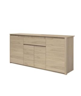 Betty Buffet Bas Contemporain Décor Chene - L 185 Cm