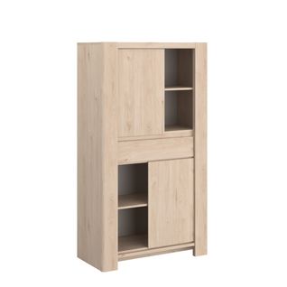 Buffet haut 2 portes H.161 cm PORTLAND imitation chêne