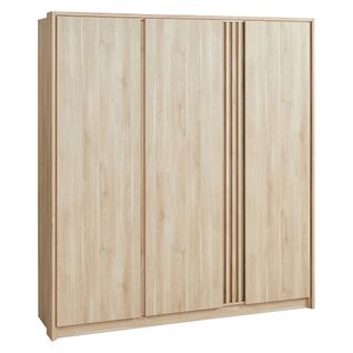 Armoire 3 portes ESCALE imitation chêne