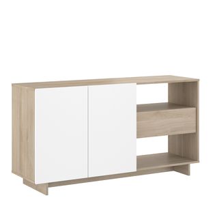 Buffet MAELLE Imitation chêne / blanc