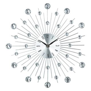 Pendule Alu Strass Ø33cm