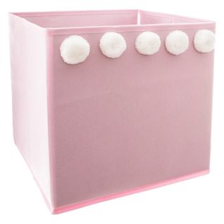 Bac De Rangement Pompons Rose