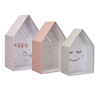 Lot De 3 Boites Gigognes Maison Fille