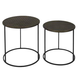 Lot De 2 Tables D'appoint Gigognes Métal