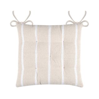 Lot De 4 Galettes De Chaise 5 Points 40x40 St Trop Blanc Coton