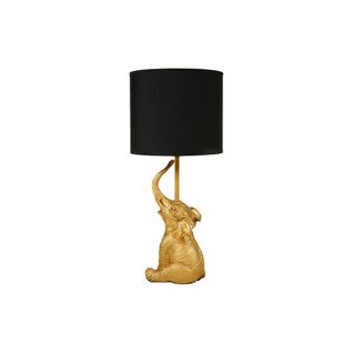 Lampe Éléphant Résine Dorée