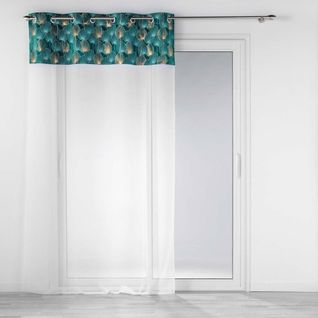 Voilage à Oeillets 140x240 Sable Top Velours Or Clairine Émeraude