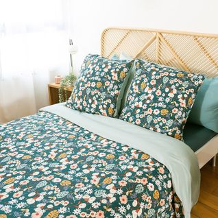 Housse De Couette 260x240 Cueillette + 2 Taies Microfibre