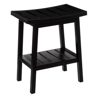 Tabouret Rangement Bambou Noir