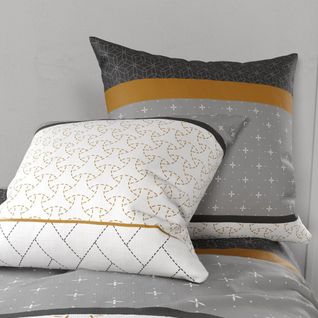 Housse De Couette 240x220 Corki + 2 Taies Coton 57 Fils