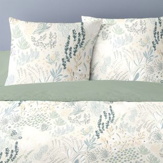 Housse De Couette 240x220 Epicéa + 2 Taies Polycoton