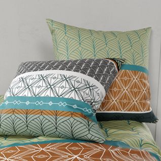 Housse De Couette 260x240 Echo + 2 Taies Coton 57 Fils