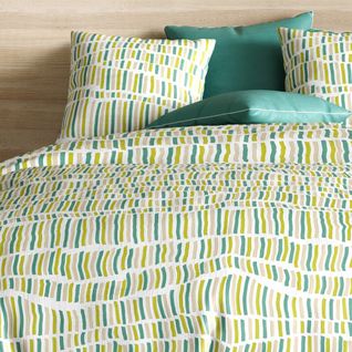 Housse De Couette 240x220 Flava Green + 2 Taies Coton 57 Fils