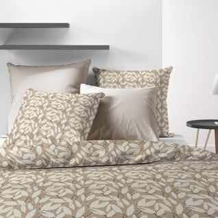 Housse De Couette 240x220 Carmel + 2 Taies Microfibre