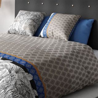Housse De Couette 260x240 Toki + 2 Taies Coton 57 Fils