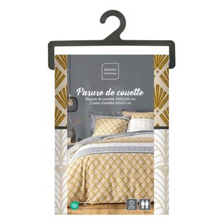 Housse De Couette 240x220 + 2 Taies Stria Ocre