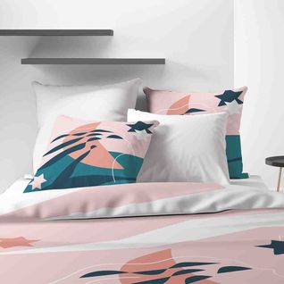 Housse De Couette 240x220 Heol + 2 Taies Coton 57 Fils
