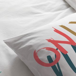 Housse De Couette 240x220 Only + 2 Taies Coton 57 Fils