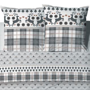 Housse De Couette 240x220 Aflak + 2 Taies Coton 57 Fils