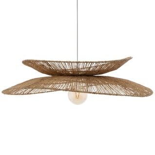 Suspension Diam 69.5 Cm Métal Et Jute Beige