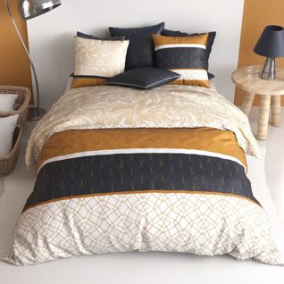 Housse De Couette 240x220 Felora + 2 Taies Coton 57 Fils