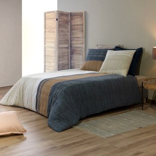 Housse De Couette 260x240 Romane + 2 Taies Coton 57 Fils