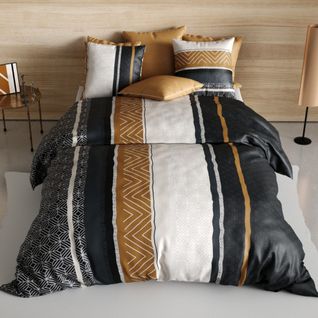 Housse De Couette 260x240 Trophe + 2 Taies Coton 57 Fils