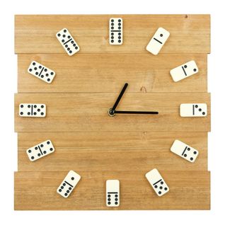 Horloge Domino Noire Et Beige Diam 30 Cm