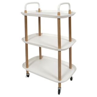 Desserte à Roulettes 3 Plateaux Blanche