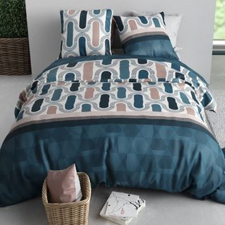 Housse De Couette 200x200 Mistri + 2 Taies Coton 57 Fils