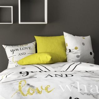 Housse De Couette 240x220 What + 2 Taies Coton