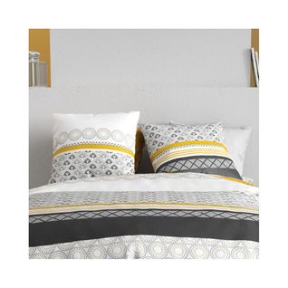 Housse De Couette 260x240 Spira + 2 Taies Coton 57 Fils