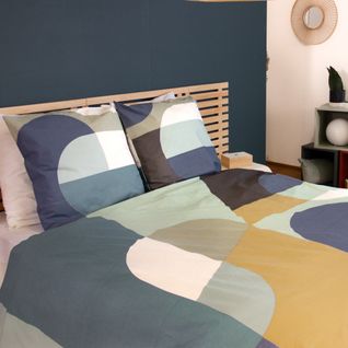 Housse De Couette 240x220 Joele + 2 Taies 100% Coton 57 Fils/cm2