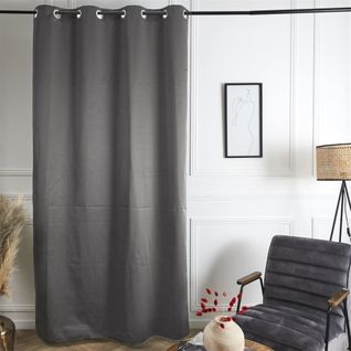 Rideau Isolant Polaire 135x240 Cm Gris Foncé