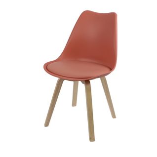 Chaise Scandinave Bois De Rose Avec Coussin