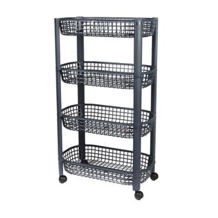 Desserte à Roulettes En Plastique 4 Niveaux