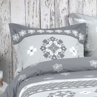 Housse De Couette 240x220 Malleval + 2 Taies Coton 57 Fils