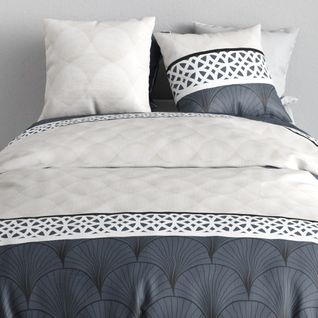 Housse De Couette 240x220 + 2 Taies En Coton 57 Fils