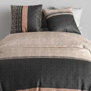Housse De Couette 240x220 + 2 Taies En Coton 57 Fils