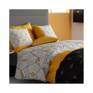 Housse De Couette 260x240 + 2 Taies Coton 57 Fils