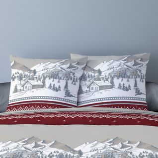 Housse De Couette 240x220 + 2 Taies Flanelle 100% Coton