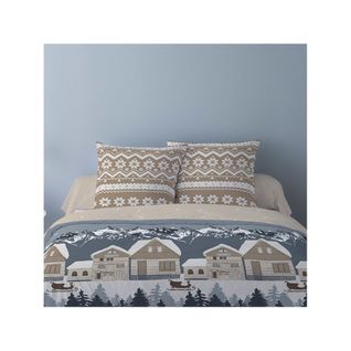 Housse De Couette 240x220 + 2 Taies Flanelle 100% Coton