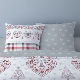 Housse De Couette 240x220 + 2 Taies Flanelle 100% Coton