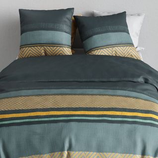 Housse De Couette 260x240 + 2 Taies En Coton 57 Fils
