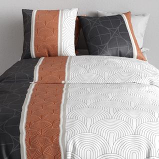 Housse De Couette 260x240 + 2 Taies En Coton 57 Fils