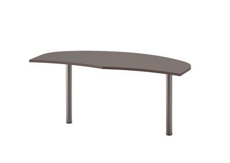 Extension 1/2 Lune Effet Bois Chêne Gris Solide et Réglable