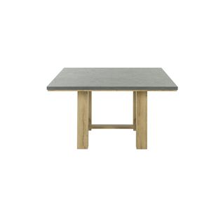 Table Carrée Effet Bois Chêne Clair Robuste Et Élégante